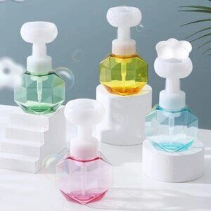 New 300ml Flower Foam Pump Soap Dispenser - Red